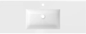 Mexen Otis, umývadlo na zapustenie 121 x 46,5 cm, biela lesklá, 25181200