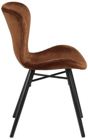 stolička BALTEA zamat medený / nohy čierne - moderná do obývacej izby / jedálne