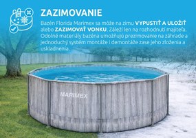 Marimex | Bazén Marimex Florida 3,66x0,99 m so zabudovaným skimmerom - ŠEDÉ DREVO | 10340318