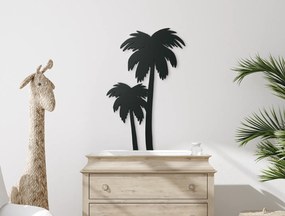 drevko Nálepka na stenu Palmy Rozmer obrazu: 44,5 x 27,5 cm, Farba dekorácie: Čierna