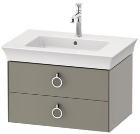 DURAVIT White Tulip závesná skrinka pod umývadlo, 2 zásuvky, 684 x 458 x 410 mm, kameňovo šedá matná, WT435109292