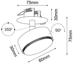 Brosline 3259 - Podhľadové bodové svietidlo DROP 1xGX53/9W/230V biela