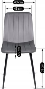 Čalouněná jídelní židle IBIS šedá