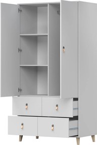 Šatníková skriňa FALCO - biela