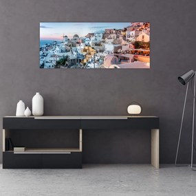 Obraz - Súmrak v Santorini (120x50 cm)