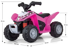 Elektrická štvorkolka Milly Mally Honda ATV ružová