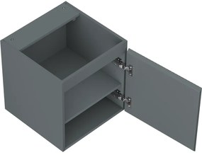 Mexen Rivel, kúpeľňová skrinka 45 cm, 1 dvierka, s drážkami, grafitová matná, 91A21-04547-1-BF66