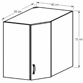 Horná kuchynská skrinka G60N Provense (biela + sosna andersen). Vlastná spoľahlivá doprava až k Vám domov. 1015184
