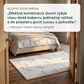 Angel Carpet, Kusový koberec Aurora 11 White, 120x170, biela, kancelária
