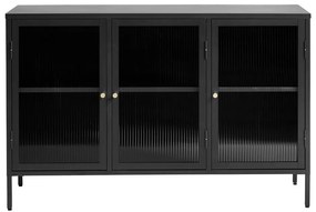 Čierna kovová vitrína 132x85 cm Bronco - Unique Furniture