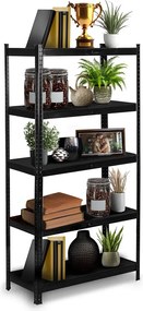 Kovový úložný regál 180 x 90 x 40 cm Humberg HR-851 čierny