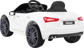 Ramiz Maserati Ghibli batéria pre deti Biela + diaľkové ovládanie