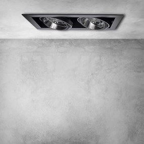 Podhľadové svietidlo Plaza II, 1x čierne kovové tienidlo, (možnosť polohovania), b