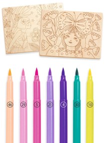 Výtvarná hra - kreslenie na drevo - Sladké dievčatá