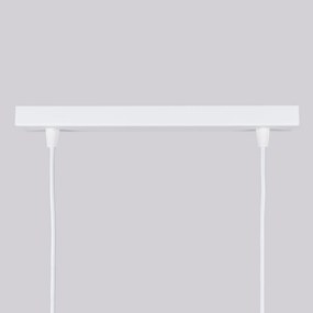 Závesné svietidlo Karbon, 2x biele kovové tienidlo