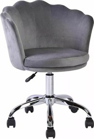 SI Otočná stolička Rose Velvet sivý