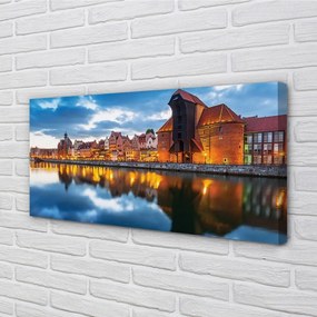 Obraz na plátne Gdańsk riečne budovy 125x50 cm