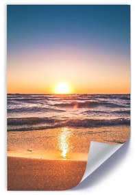 Gario Plagát Východ slnka pri mori Farba rámu: Bez rámu, Veľkosť: 30 x 45 cm