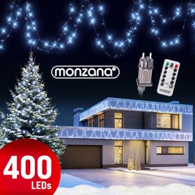 Monzana Vianočná svetelná reťaz SIMPLE, 40m, studená biela