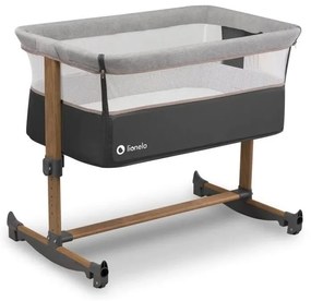 Lionelo - Detská postieľka 3v1 LEONIE šedá/čierna