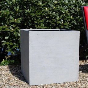 Kvetináč BLOCK, sklolaminát, 60x60x60 cm, betón design
