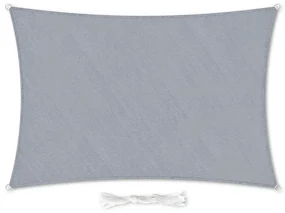 Blumfeldt Pravouhlá slnečná clona, 3 x 4 m, s upevňovacími okami, polyester, priedušná, svetlosivá