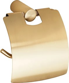 Bemeta Design AURIA: Držiak toaletného papiera s krytom, zlatá svetlá mat - 171112012