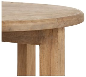 Okrúhly odkladací stolík z masívu mindi ø 40 cm Dala – Ixia