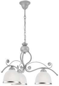 Luster na reťazi RETRO II 3xE27/60W/230V strieborná