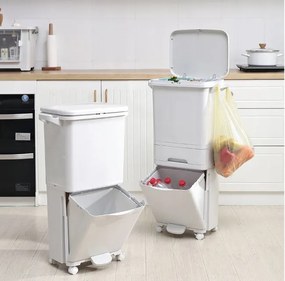 Odpadkový kôš NARDAN 42 l biely