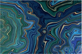 Obraz - Zeleno-modrý mramor (90x60 cm)