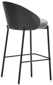 Čierno-sivá barová stolička (výška sedadla 65 cm) Eamy – Kave Home