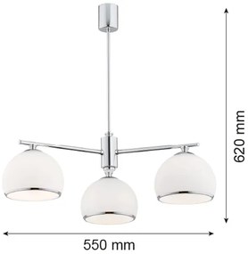 Argon 1487 - Luster na tyči MARBELLA 3xE27/15W/230V lesklý chróm