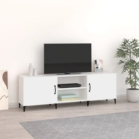TV stolík biely 150x30x50 cm spracované drevo