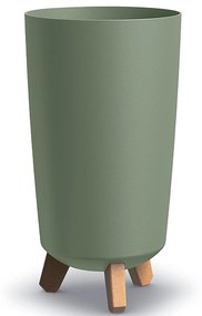Plastový kvetináč na nožičkách DGTL200 19,5 cm - zelená