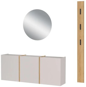 Krémová/v prírodnej farbe predsieňová zostava 168x200x27 cm Libbiano – Germania