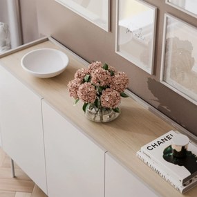 KOMODA LUCCA TROJDVEROVÁ KAŠMÍR / DUB LINEA 144 cm