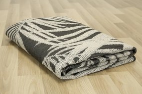 Koberec šnúrkový  Lejda 12506/591 Palmové lístie, antracitový