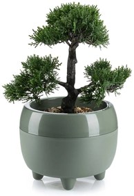 PLASTOVÝ KVETINÁČ BOTANICA 30X24 CM ZELENÁ