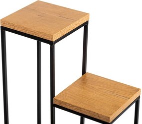 STOJAN NA KVETINÁČ KASKADA 70X34X34 CM ČIERNA/HNEDÁ