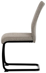 Autronic - Židle jídelní, béžová látka, černé kovové nohy - DCL-438 BR2
