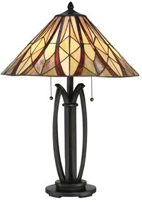 Elstead QZ-VICTORY-TL - Stolová lampa Tiffany VICTORY 2xE27/60W/230V