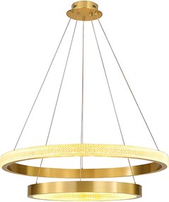 Toolight Toolight, LED stropné svietidlo 60cm, 55W, 3500lm + diaľkové ovládanie, APP1772-CP, zlatá matná, OSW-06351