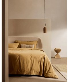 Obliečky na dvojlôžko/predĺžené z bavlneného perkálu v horčicovej farbe 260x240 cm Sifinia – Kave Home