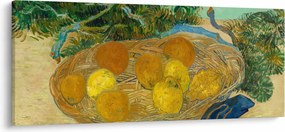 Obraz - Vincent van Gogh, Still Life of  Oranges and Lemons with  Blue Gloves, reprodukcia (120x50 cm)
