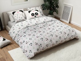 Detské bavlnené obliečky PANDA UNICORN biele Rozmer obliečky: 60 x 70 cm | 140 x 200 cm