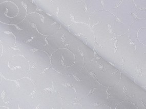 Biante Teflónový behúň na stôl TF-031 Popínavé lístky - svetlo sivý 45x160 cm