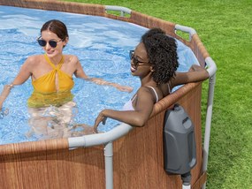 Bazén Bestway s rámom 610x366x122, 10 v 1, rebrík s pumpou + LED 56719