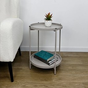 Kovový okrúhly odkladací stolík ø 42 cm Herdys – Yes Everyday