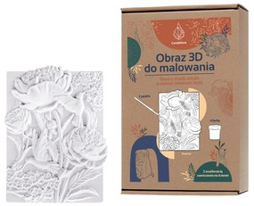 IKO 3D sadrová maľba – kvety pivonky